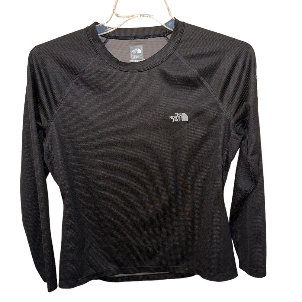 Women's The North Face Vapor Wick Pullover Performance‎ T Shirt Grey Size Large